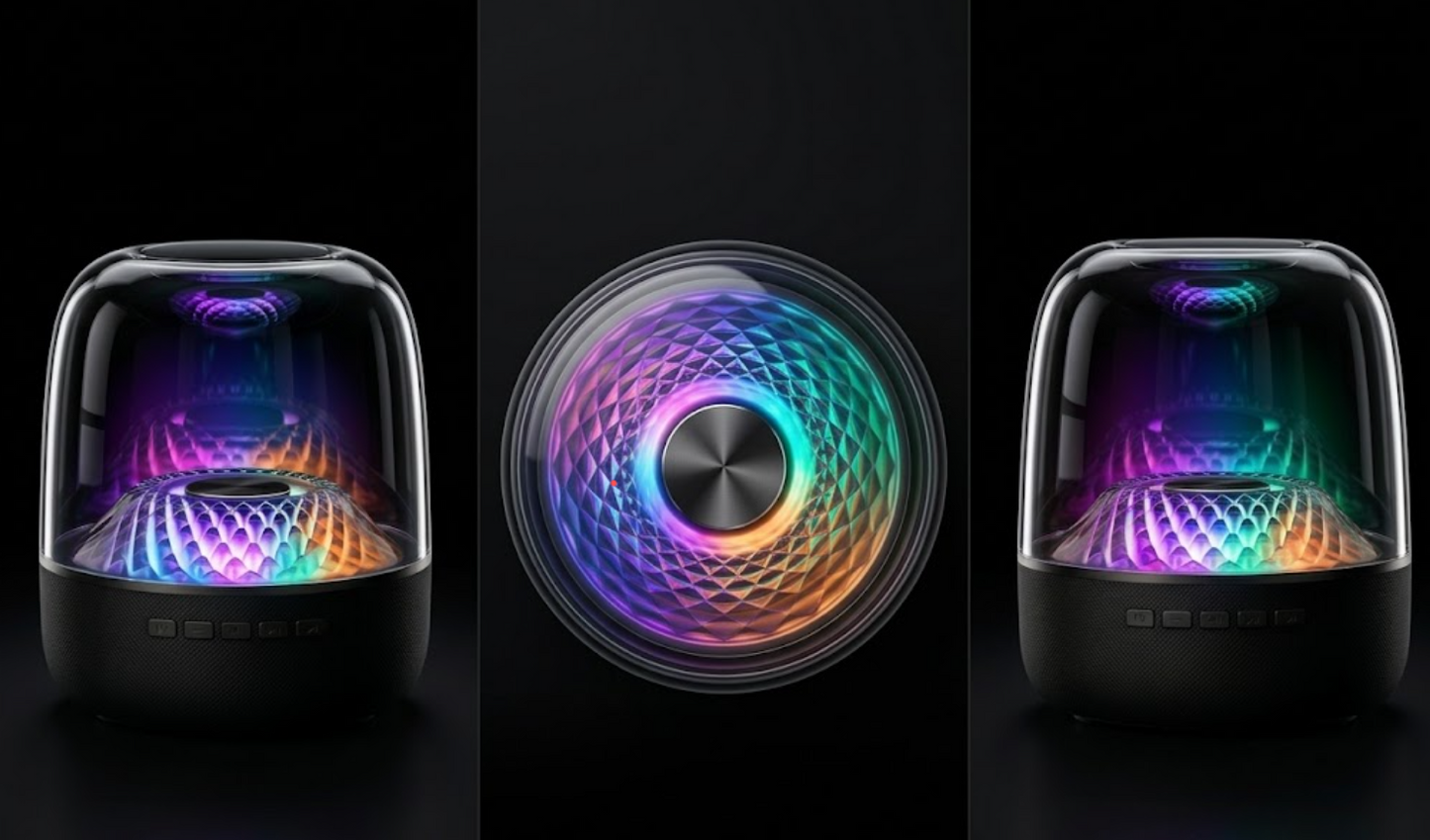 Crystal Glow LED Bluetooth Speaker